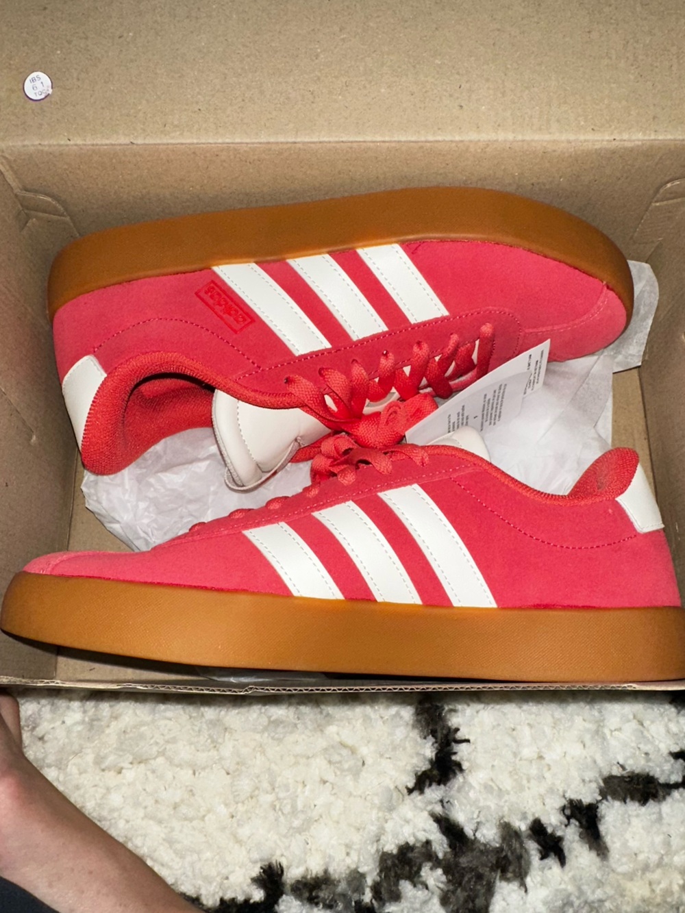 NIB adidas Women’s VL Court 3.0 Sneakers Sz 8.5 Preloved Scarlet Color - Picture 14 of 14
